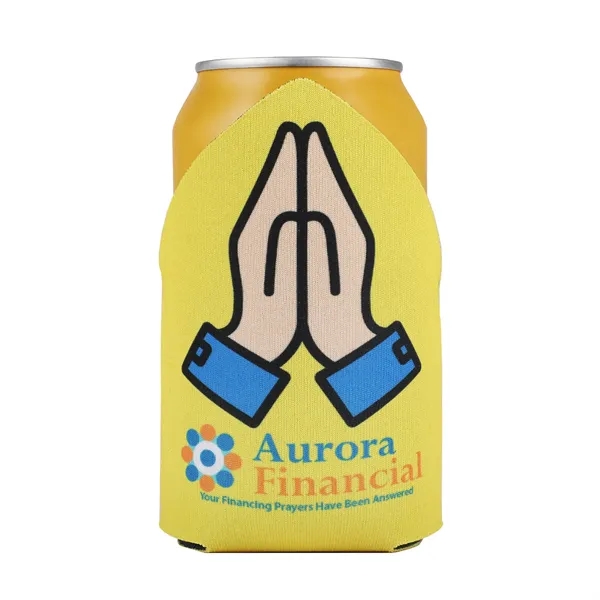 Unique triangle-shaped can cooler with full-color imprint, perfect for sports, events,... from ASI 61966 HPG / Best Promotions USA