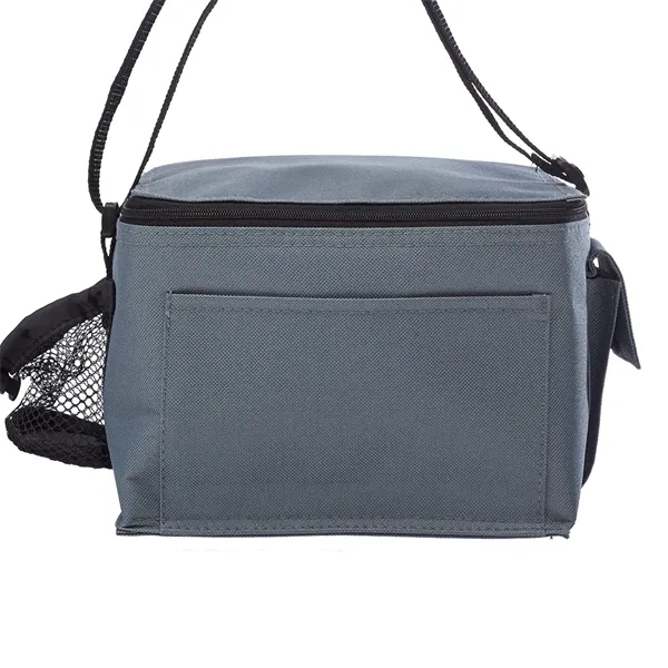 Insulated lunch bag with top zipper closure, adjustable strap, mesh bottle... from ASI 39552 BEL Promo