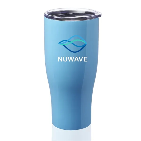 27 oz. stainless steel grip travel mug with spill prevention slide... from ASI 39552 BEL Promo