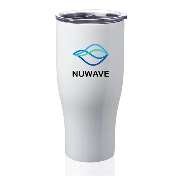 27 oz. stainless steel grip travel mug with spill prevention slide... from ASI 39552 BEL Promo