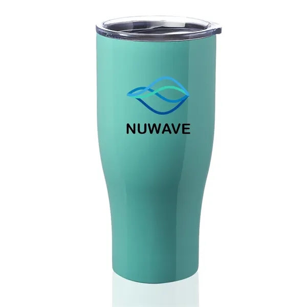 27 oz. stainless steel grip travel mug with spill prevention slide... from ASI 39552 BEL Promo