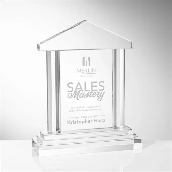 Optical crystal Greek house shape award.... from ASI 84592 St Regis Group / St Regis