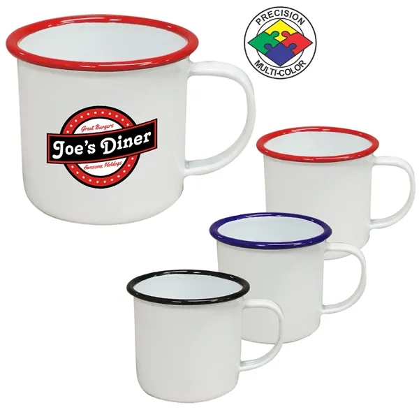12oz Enameled Steel Cup, spot color... from ASI 80093 Pyrographics / Pyrographics Line