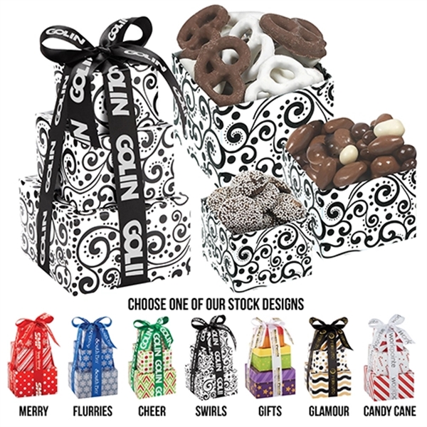 12 oz. of Yogurt and Milk Chocolate Covered Pretzels, Dark Chocolate... from ASI 71685 Midnite Snax®