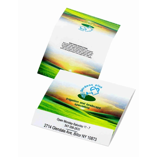 3 1/4" x 2 3/4" matchbooks of seed imbedded paper.... from ASI 63549 Jornik Manufacturing Corp / Jornik