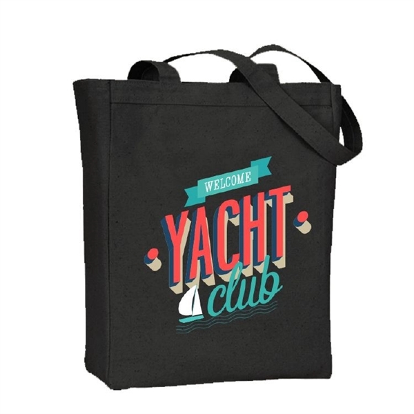 Big Cotton Gusset Black Tote - A Promotional Classic Tote Bag!... from ASI 67557 LimeLight Ent / Limelight USA