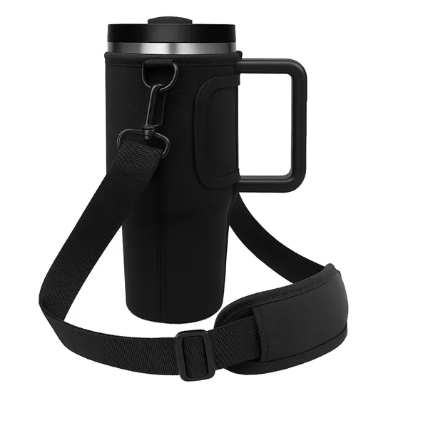 Reusable sling bag for 40oz handled tumbler, insulated, foldable, imprint-ready-ideal for... from ASI 72657 Active Life Promo / Active Life Promo Active Life