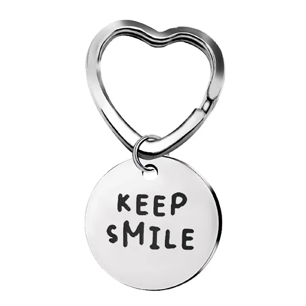 Stainless steel round keychain + laser engraving on 1 location +... from ASI 37218 Athena Promo (tm)