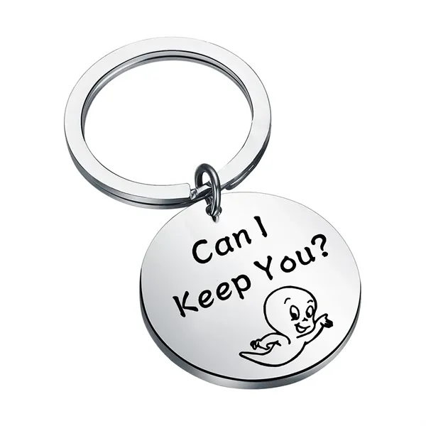 Stainless steel round keychain + laser engraving on 1 location +... from ASI 37218 Athena Promo (tm)