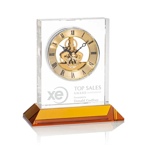 The exquisite optical crystal Ashland Clock on Base features a captivating... from ASI 84592 St Regis Group