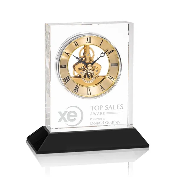 The exquisite optical crystal Ashland Clock on Base features a captivating... from ASI 84592 St Regis Group