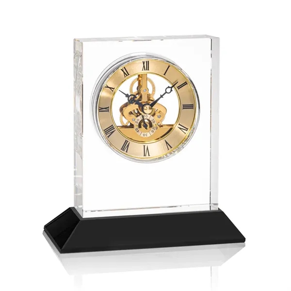 The exquisite optical crystal Ashland Clock on Base features a captivating... from ASI 84592 St Regis Group