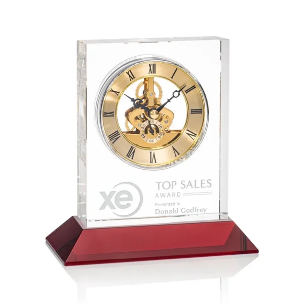 The exquisite optical crystal Ashland Clock on Base features a captivating... from ASI 84592 St Regis Group