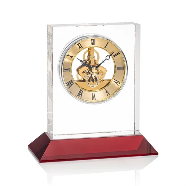 The exquisite optical crystal Ashland Clock on Base features a captivating... from ASI 84592 St Regis Group