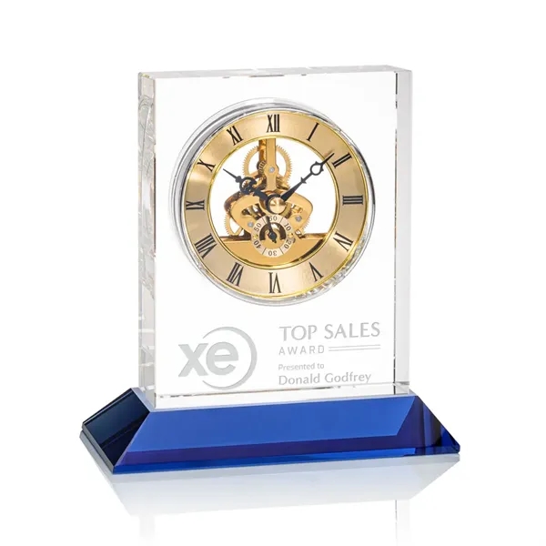 The exquisite optical crystal Ashland Clock on Base features a captivating... from ASI 84592 St Regis Group