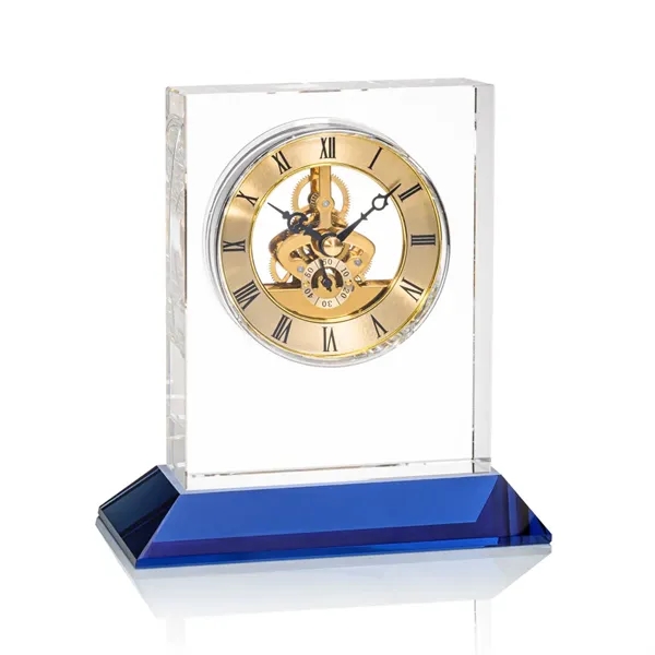 The exquisite optical crystal Ashland Clock on Base features a captivating... from ASI 84592 St Regis Group