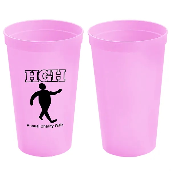 Stackable polypropylene stadium cup of 22 oz. capacity with imprint... from ASI 37218 Athena Promo (tm)