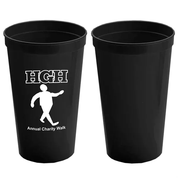 Stackable polypropylene stadium cup of 22 oz. capacity with imprint... from ASI 37218 Athena Promo (tm)