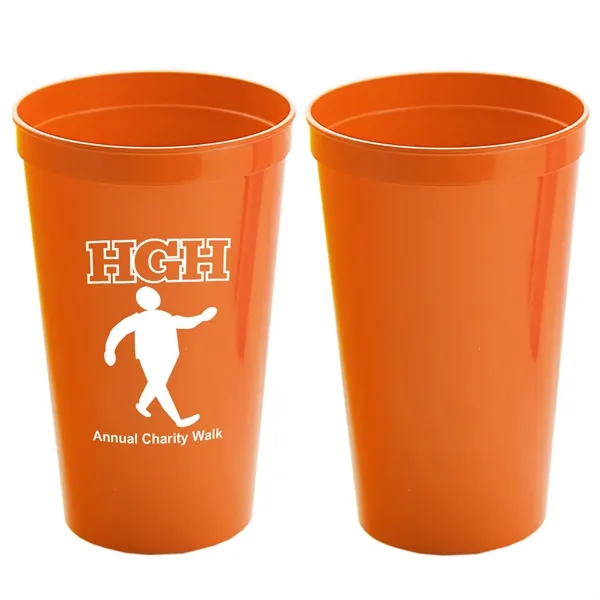 Stackable polypropylene stadium cup of 22 oz. capacity with imprint... from ASI 37218 Athena Promo (tm)