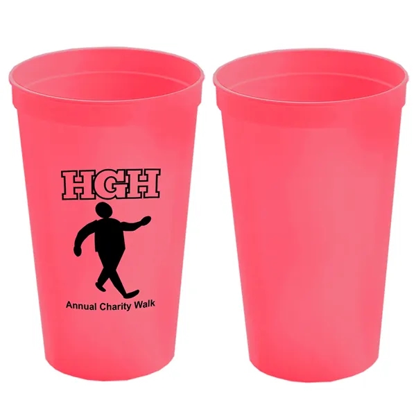 Stackable polypropylene stadium cup of 22 oz. capacity with imprint... from ASI 37218 Athena Promo (tm)