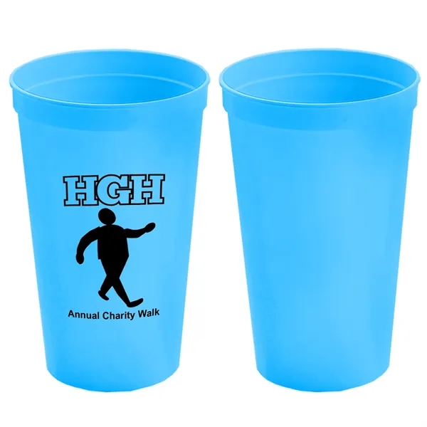 Stackable polypropylene stadium cup of 22 oz. capacity with imprint... from ASI 37218 Athena Promo (tm)
