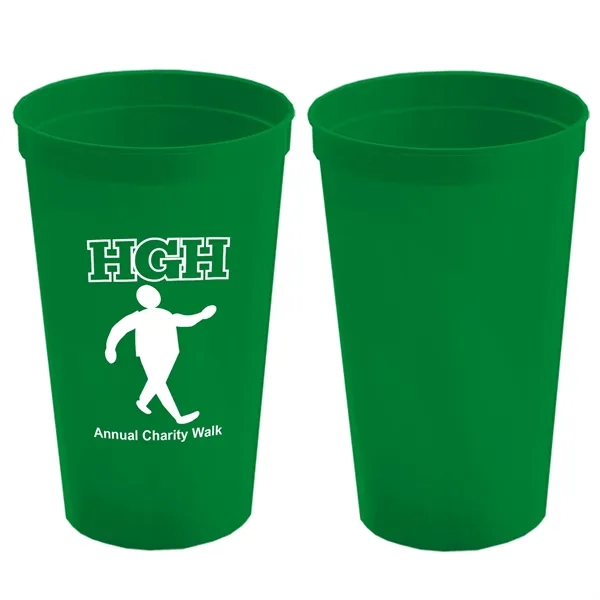 Stackable polypropylene stadium cup of 22 oz. capacity with imprint... from ASI 37218 Athena Promo (tm)