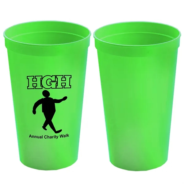 Stackable polypropylene stadium cup of 22 oz. capacity with imprint... from ASI 37218 Athena Promo (tm)