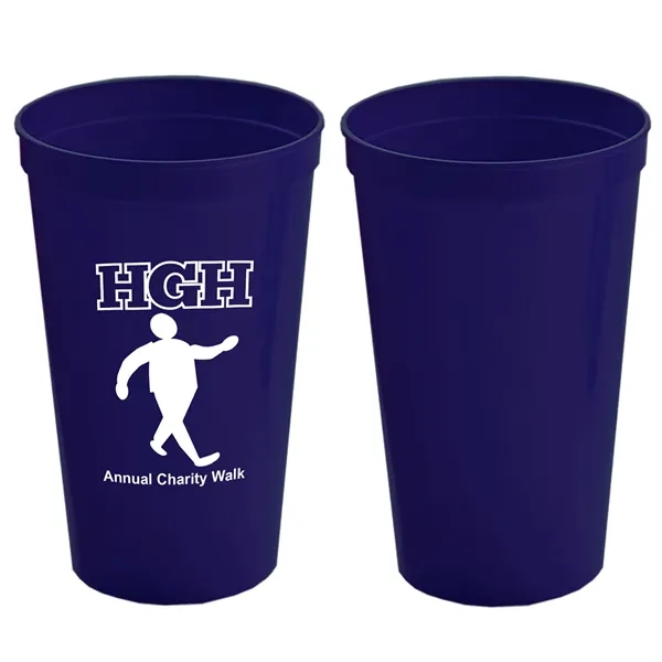 Stackable polypropylene stadium cup of 22 oz. capacity with imprint... from ASI 37218 Athena Promo (tm)