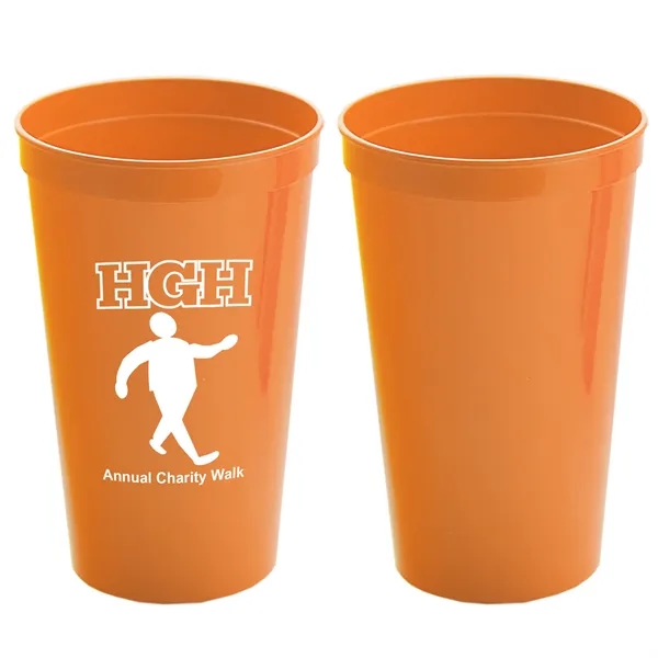 Stackable polypropylene stadium cup of 22 oz. capacity with imprint... from ASI 37218 Athena Promo (tm)