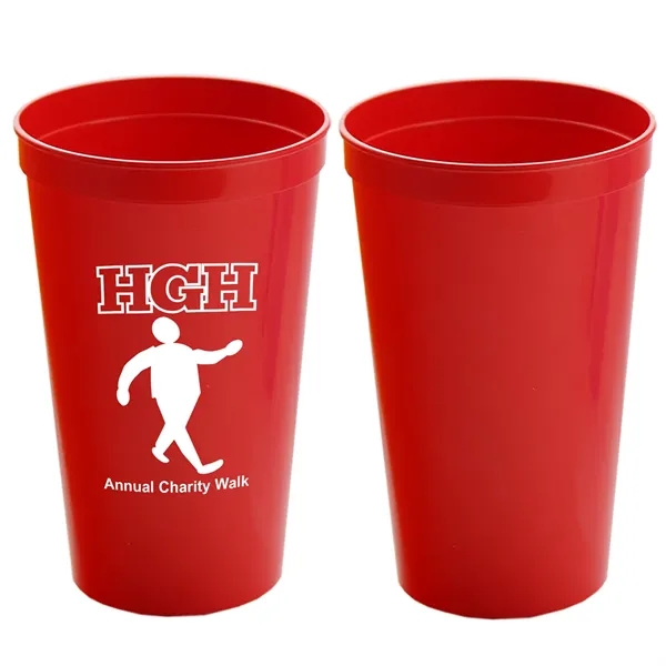 Stackable polypropylene stadium cup of 22 oz. capacity with imprint... from ASI 37218 Athena Promo (tm)