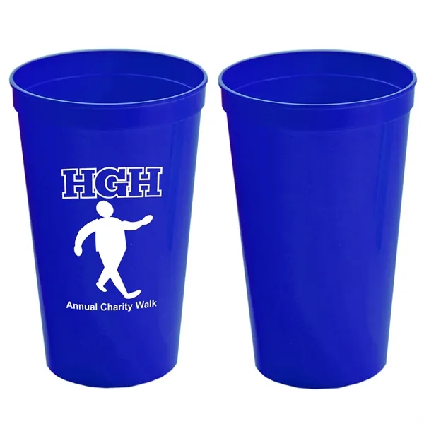 Stackable polypropylene stadium cup of 22 oz. capacity with imprint... from ASI 37218 Athena Promo (tm)