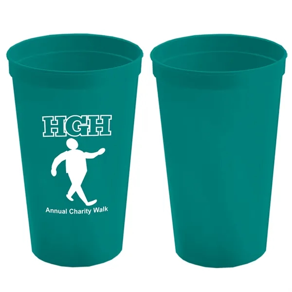 Stackable polypropylene stadium cup of 22 oz. capacity with imprint... from ASI 37218 Athena Promo (tm)