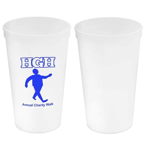 Stackable polypropylene stadium cup of 22 oz. capacity with imprint... from ASI 37218 Athena Promo (tm)