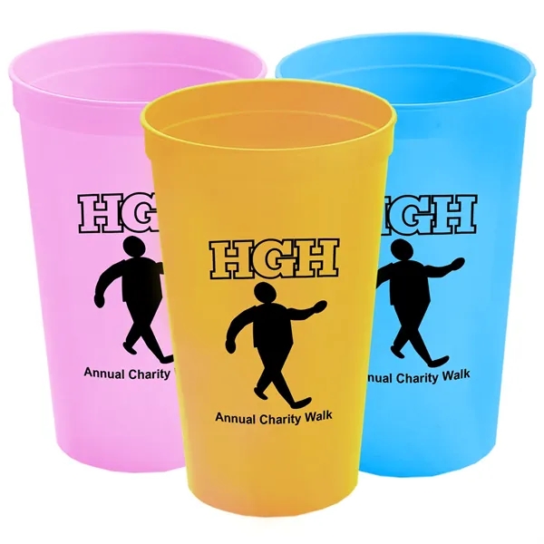 Stackable polypropylene stadium cup of 22 oz. capacity with imprint... from ASI 37218 Athena Promo (tm)