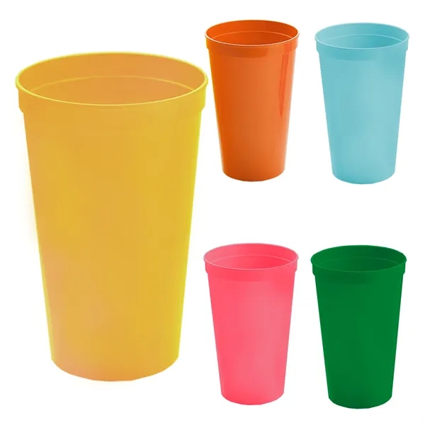 Stackable polypropylene stadium cup of 22 oz. capacity with imprint... from ASI 37218 Athena Promo (tm)