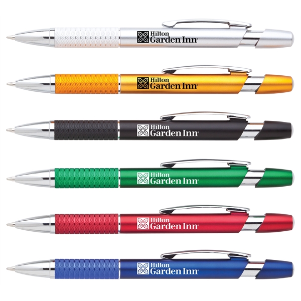 Hollywood Retractable Ballpoint Pen w/Metallic finish & comfort grip. USA made,... from ASI 83770 Royal Industries / The Royal Line