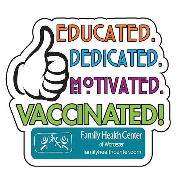 6 mil. matte vinyl stickers in assorted sizes.... from ASI 62660 Innovation Line