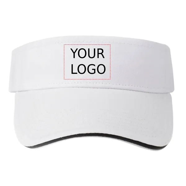 Strap closure cotton sandwich visor plus 1 color silkscreen imprint on... from ASI 37218 Athena Promo (tm)