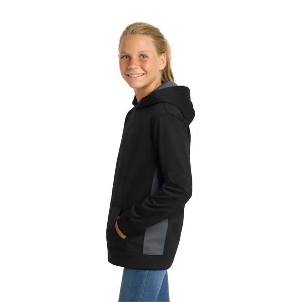 Sport-Tek Youth Sport-Wick Fleece Colorblock Hooded Pullo...... from ASI 84863 SanMar