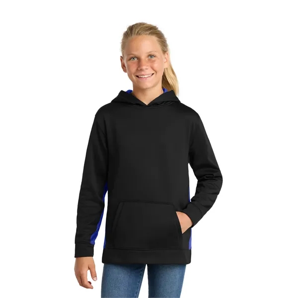 Sport-Tek Youth Sport-Wick Fleece Colorblock Hooded Pullo...... from ASI 84863 SanMar
