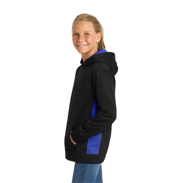 Sport-Tek Youth Sport-Wick Fleece Colorblock Hooded Pullo...... from ASI 84863 SanMar