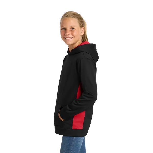 Sport-Tek Youth Sport-Wick Fleece Colorblock Hooded Pullo...... from ASI 84863 SanMar