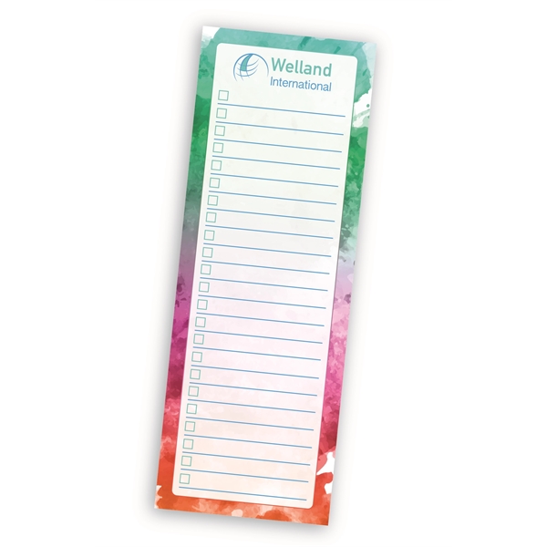 3" x 8" custom printed notepad with 25 or 50 white... from ASI 91240 3M/Promotional Markets Dept
