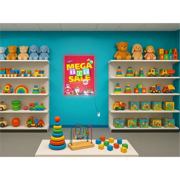 30" x 40" wall mount kit with backlit dye sublimated graphics.... from ASI 87188 Showdown Displays