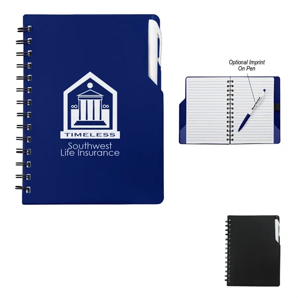 Spiral notebook with matching pen in elastic pen loop.... from ASI 61125 Hit Promotional Products / Hit®