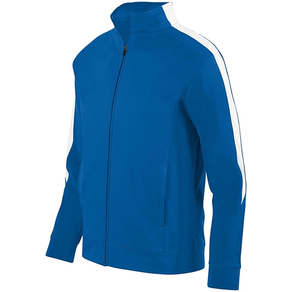 Youth heavyweight 100% polyester Medalist jacket with contrast color inserts on... from ASI 37461 Augusta Sportswear