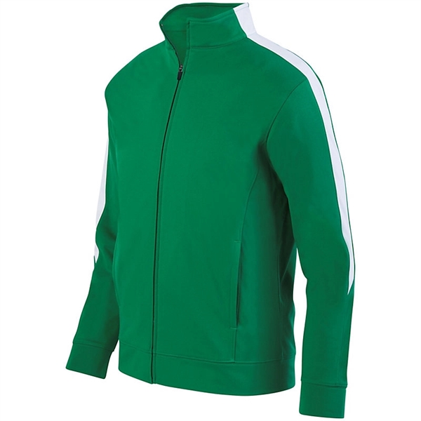Youth heavyweight 100% polyester Medalist jacket with contrast color inserts on... from ASI 37461 Augusta Sportswear