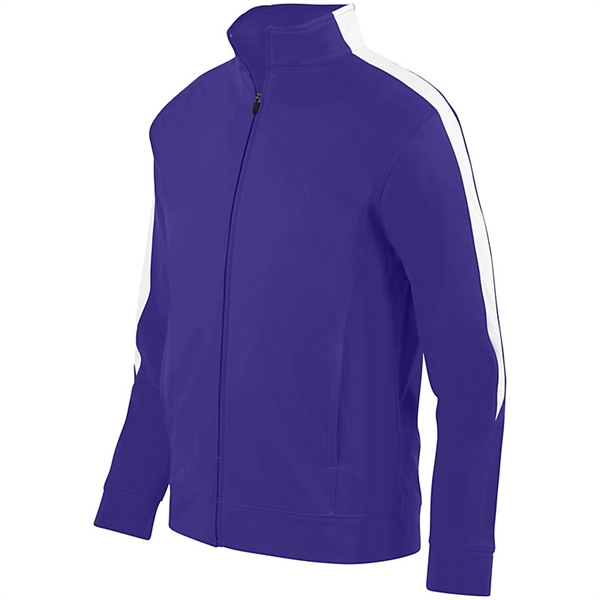 Youth heavyweight 100% polyester Medalist jacket with contrast color inserts on... from ASI 37461 Augusta Sportswear
