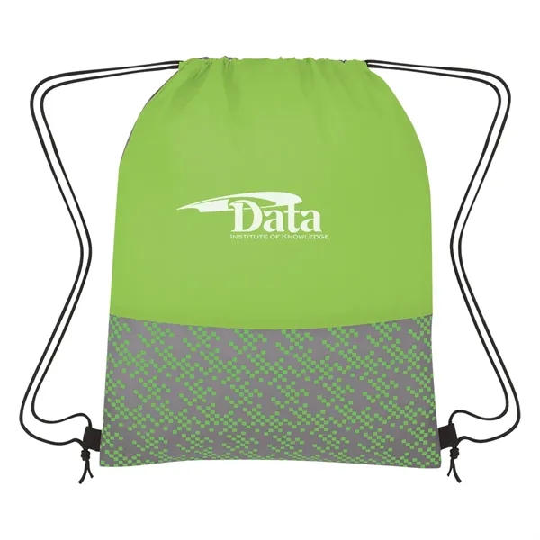 Drawstring backpack made of 210 denier polyester with a bitmap design.... from ASI 61125 Hit Promotional Products / Hit®
