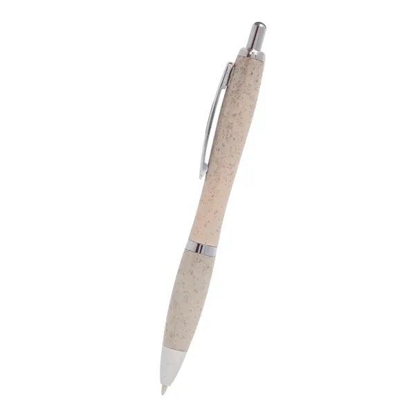 Plunger-action ballpoint pen made of straw polypropylene... from ASI 61125 Hit Promotional Products / Hit®
